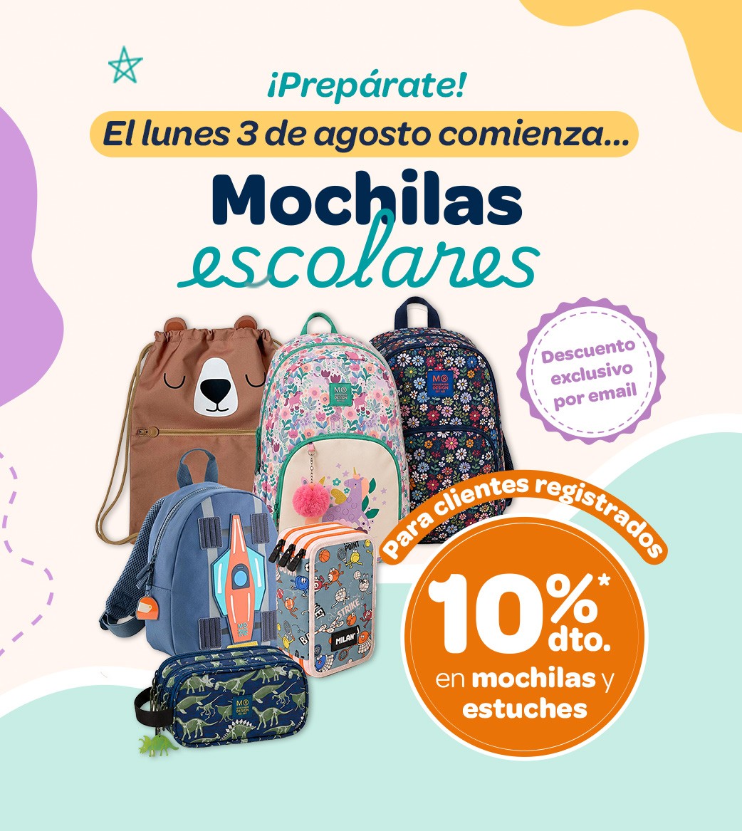 Prepárate: El lunes empieza el 10% en mochilas y estuches