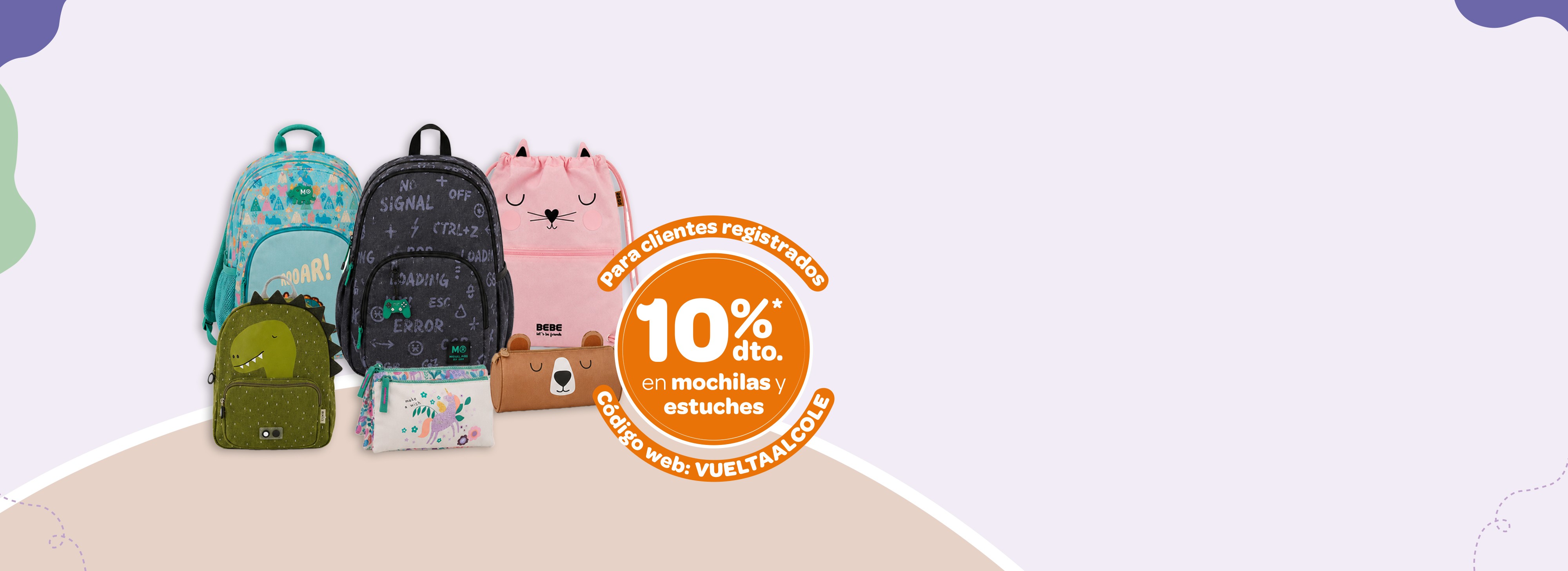 Consigue un 10% en mochilas y estuches