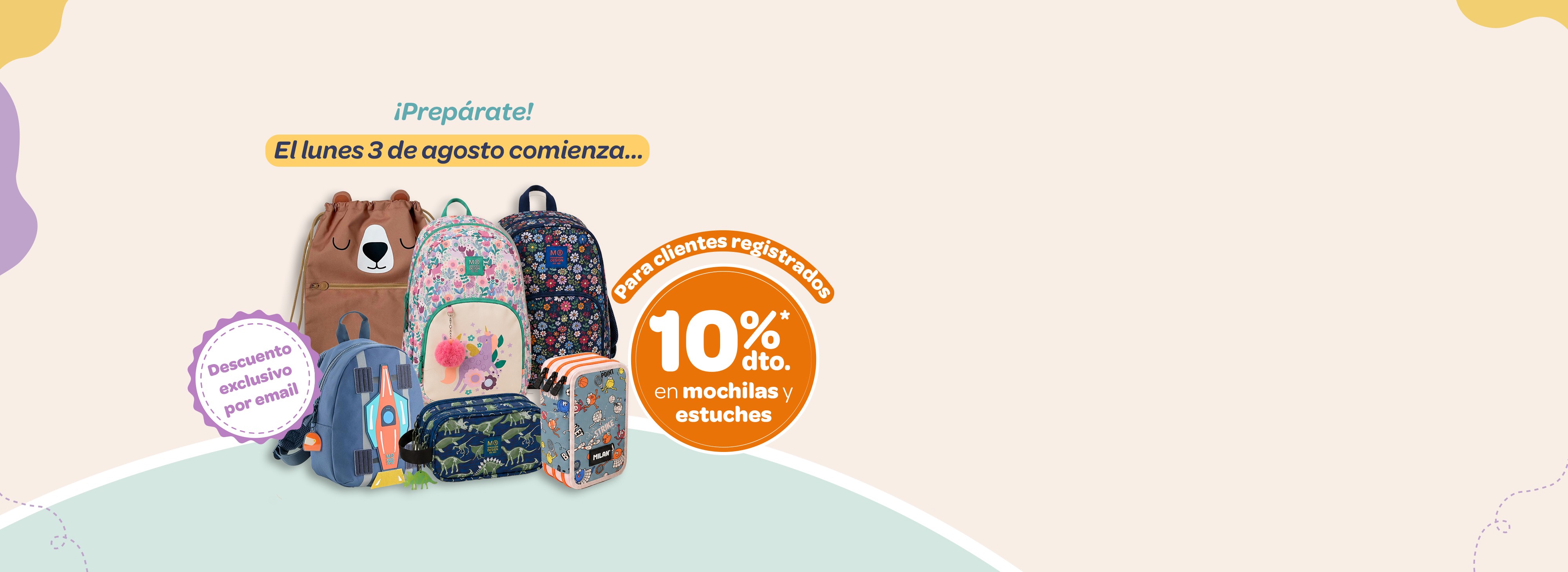 Prepárate: El lunes empieza el 10% en mochilas y estuches